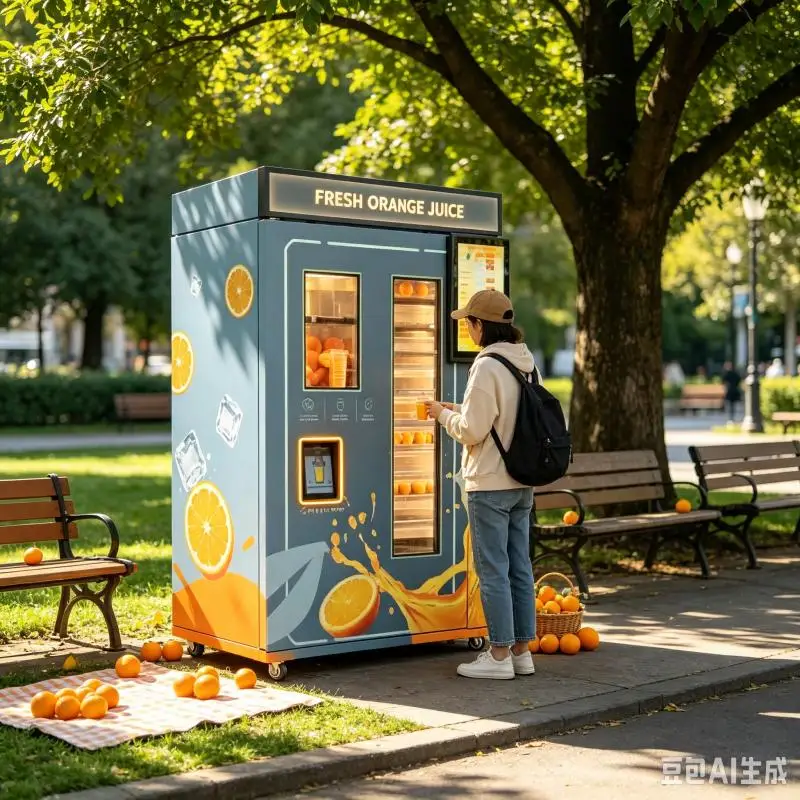 Customized Orange Juice Vending Machine Commercial Fresh Juice Dispenser Smart Touch Control Citrus Extractor