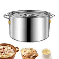 Pasta Pot Stainless Steel Large Capacity Stockpot Water Pitcher Canning Pot Steel Pot for Rice Soup Restaurant Sauce Oil At Home