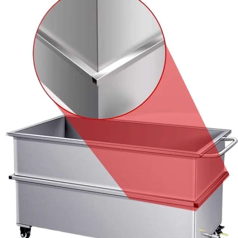 Stainless steel water tank square mobile trolley