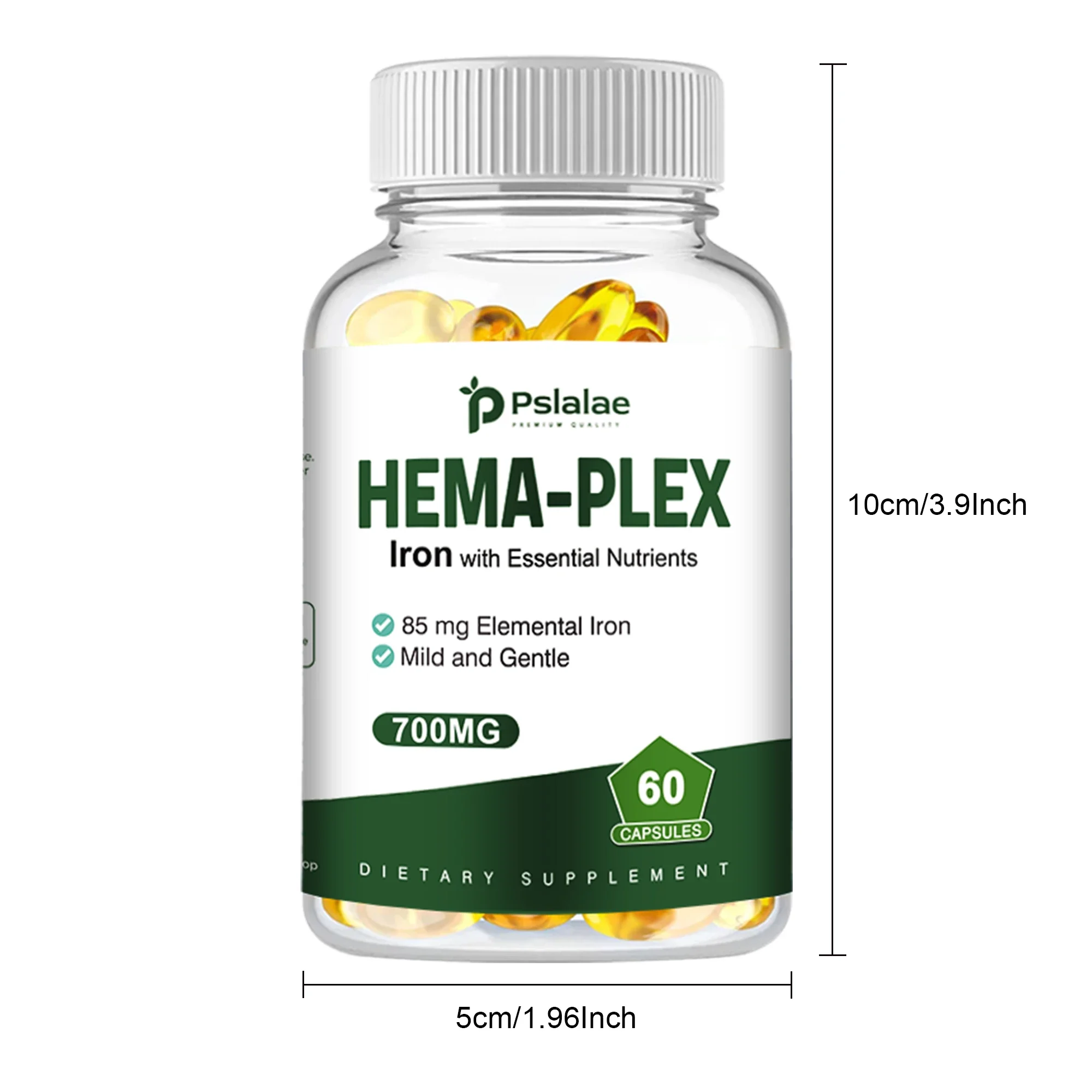 مكواة HEMA-PLEX - صحة الجسم بشكل عام، مكمل صحي شامل، يعزز إنتاج الخلايا الحمراء الصحية - 60 كبسولة #5