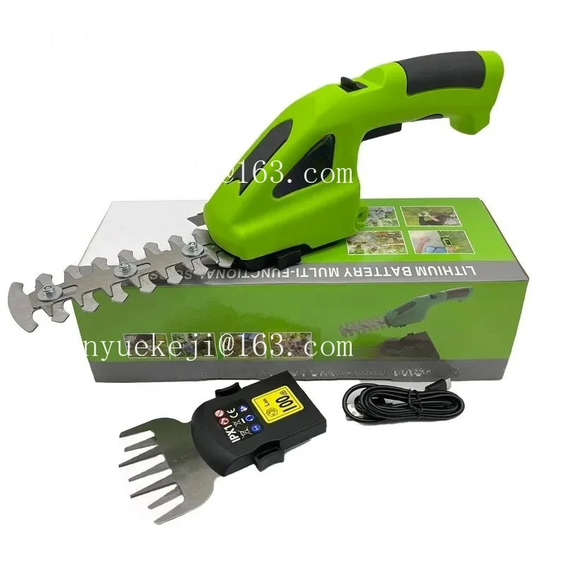 2 in 1 Cordless Electric Hedge Trimmer Rechargeable Handheld Household Lawn Shrub Weeding Pruning Mower Garden Tools Hedge Shear