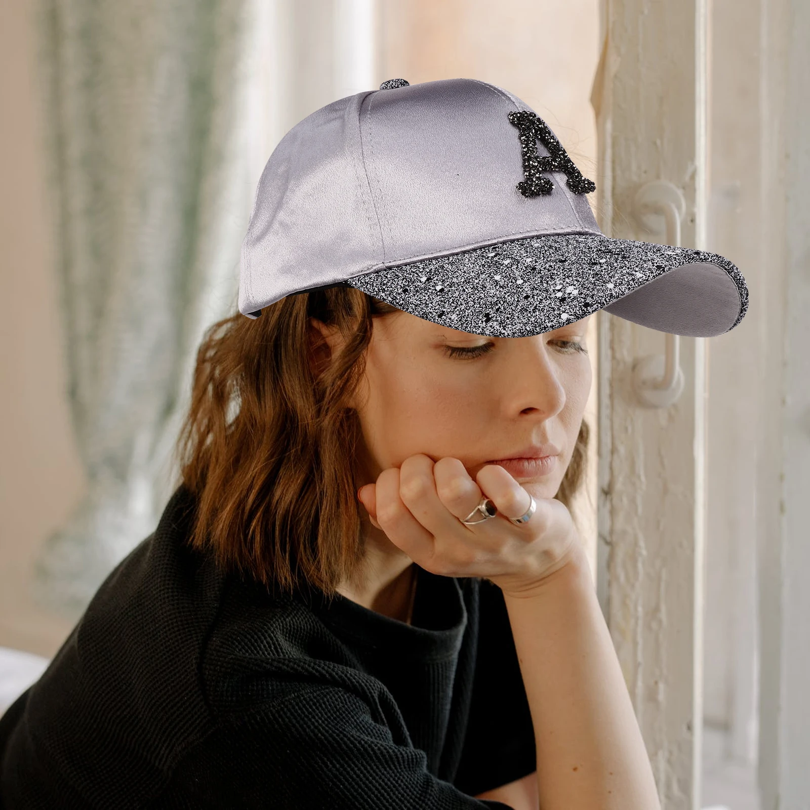

Bright Diamond Summer Baseball Cap Sun Ladies Baseball Comfort Breathable Sun Peaked Cap Summer Hat Hat Outdoor