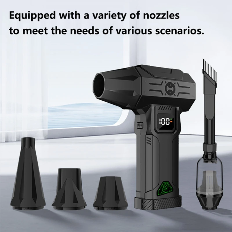 Xiaomi 1000000RPM مروحة عنيفة 10000mAh منفاخ هواء كهربائي قوي منظف الغبار المحمول عالي الطاقة بدون فرش توربو منفاخ نفاث