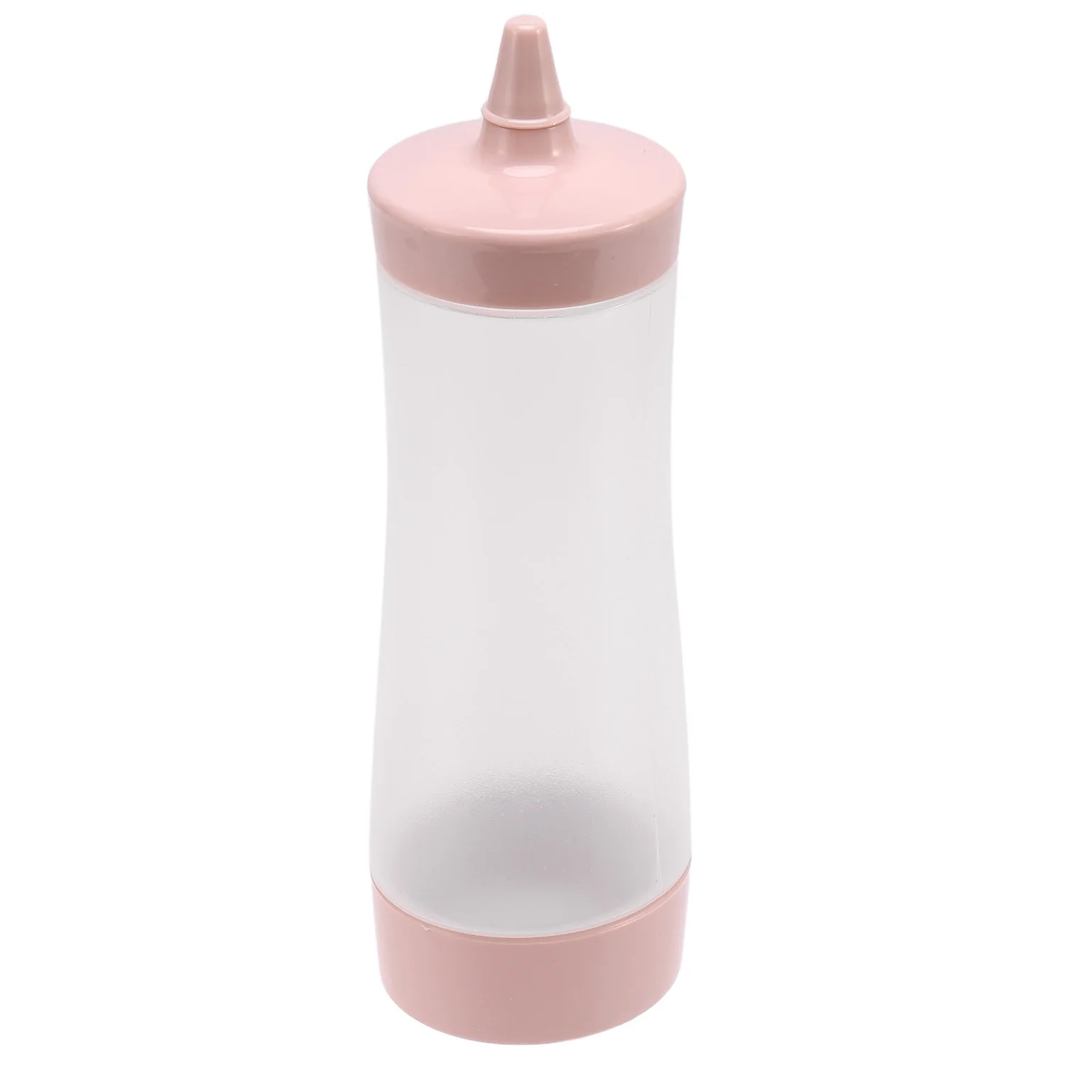 Squeeze Bottle Kitchen Accessories Gravy Boat Plastic Sauce Vinegar Oil Ketchup Gravy Cruet Condiment Dispenser Pink + Transpare