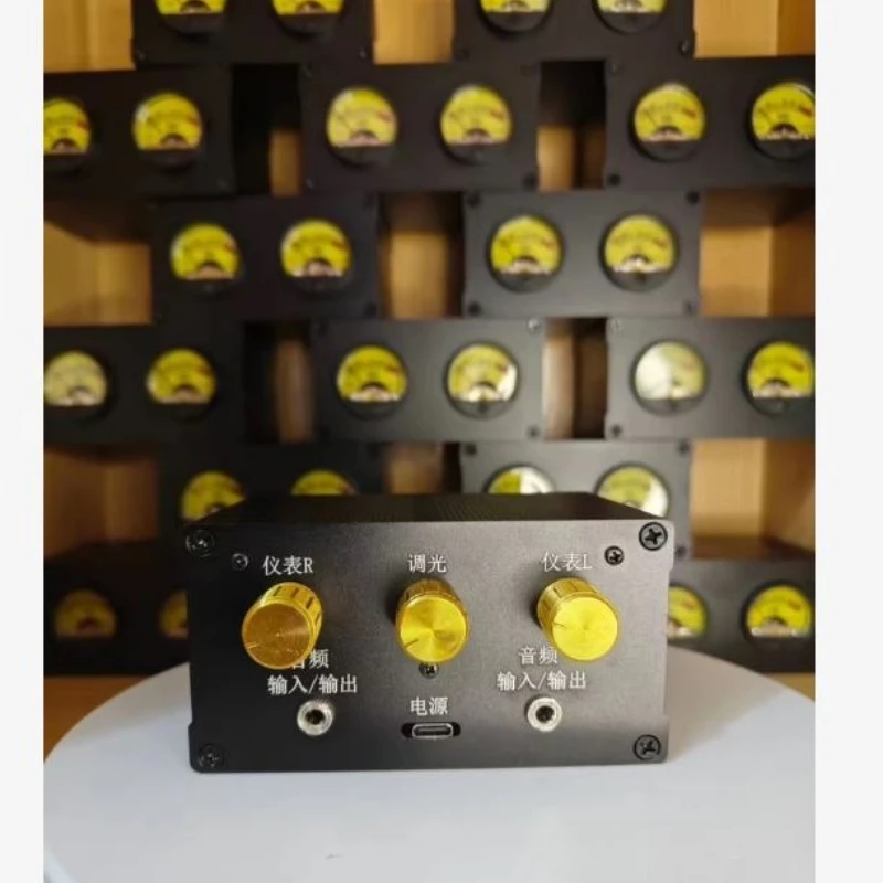 DIY Retro VU Dual   Meter Level Meter Atmosphere Pickup Light Sound Controller VU