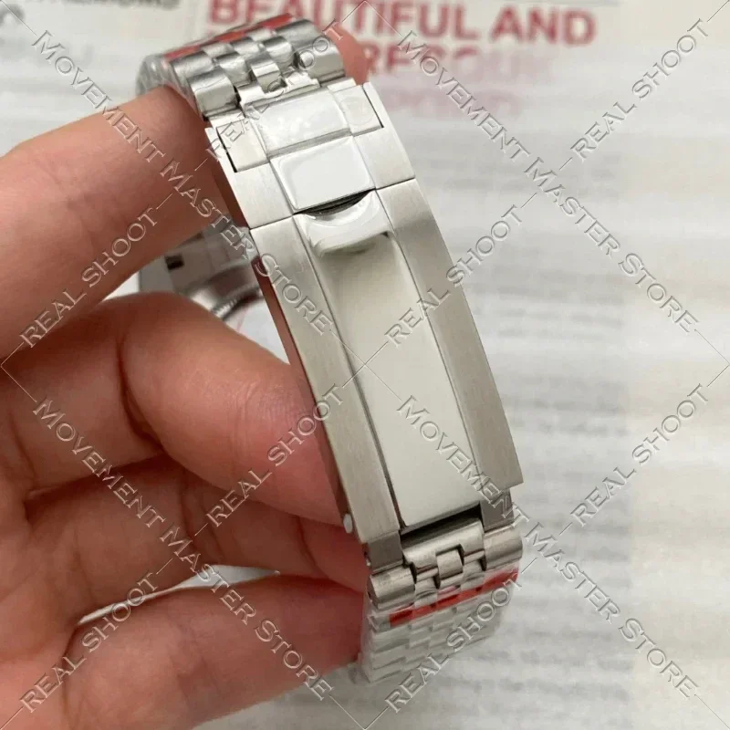 NH35 Кольцо с собачьим зубом, 39 мм, прозрачный нижний корпус с синим сапфировым стеклом, подходит для механизма NH36