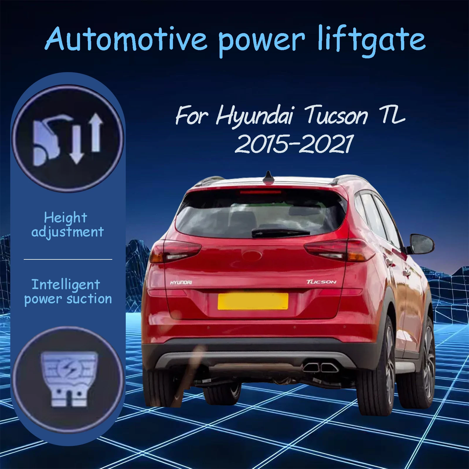 

Для Hyundai Tucson TL 2015-2021 электрические автоматические всасывающие замки задней двери, подходящие системы модификации багажника
