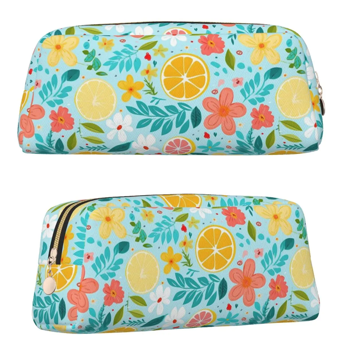 Colourful Citrus Summer Pattern Pencil Cases for Students School Pen Box Pencil Bag Pencil Pouch Storage Stationery Supplies