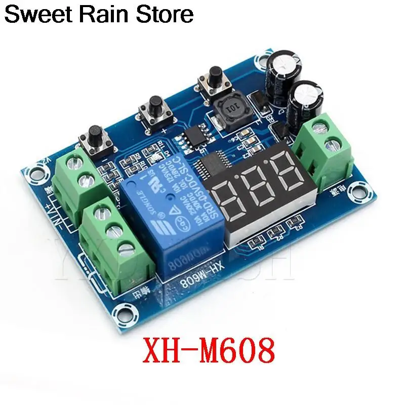XH-M608 Battery Charge Discharge Module DC 6-40V Integrated Voltmeter Undervoltage Overvoltage Protection Timing Discharge Board