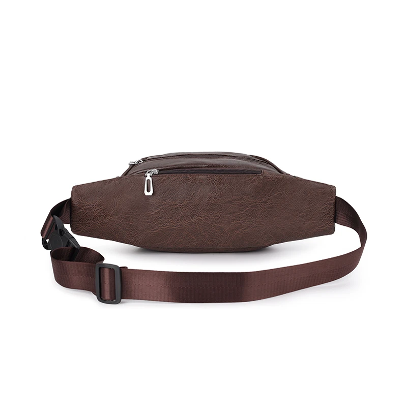 بو الجلود حزمة مراوح العصرية الرجال الخصر حزمة حقيبة بحزام مقاوم للماء الذكور موضة حقائب كتف صغيرة للرجال حقيبة صدر للرجال عالية الجودة #5