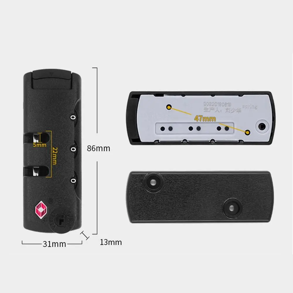 TSA 3 Digit Password Lock Security Lock Suitcase Luggage Coded Lock Cupboard Cabinet Locker Padlock Travel Bag Lock