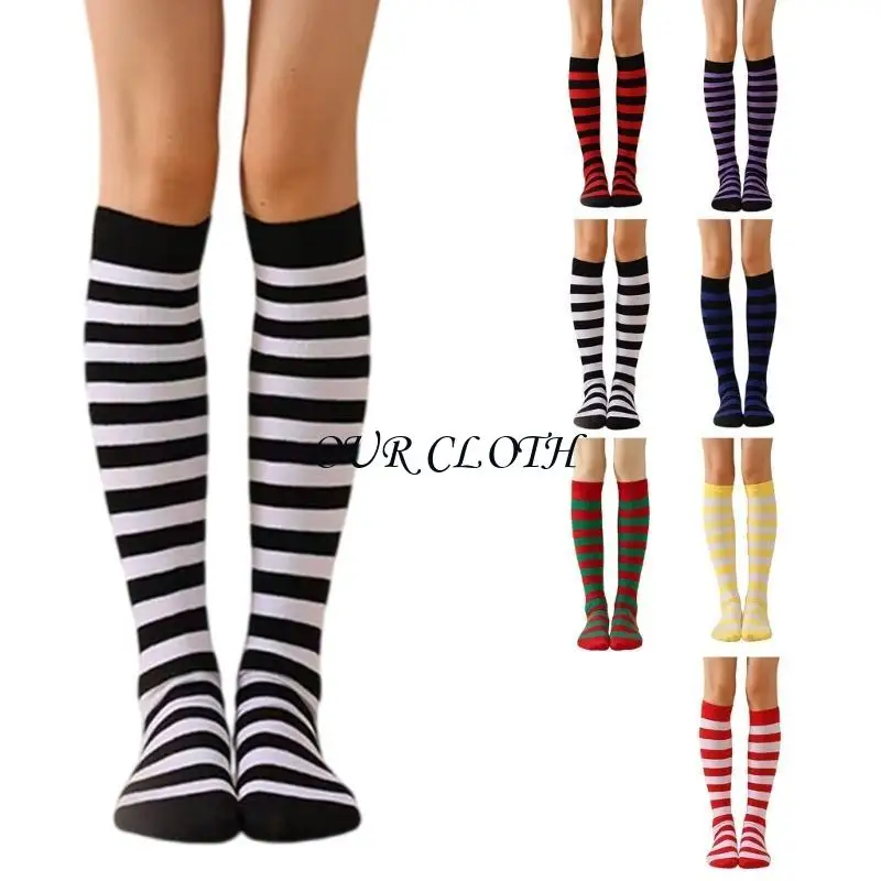 

1 пара гольфов, женские гольфы для девочек, длинные гольфы в полоску, носки Y1AC