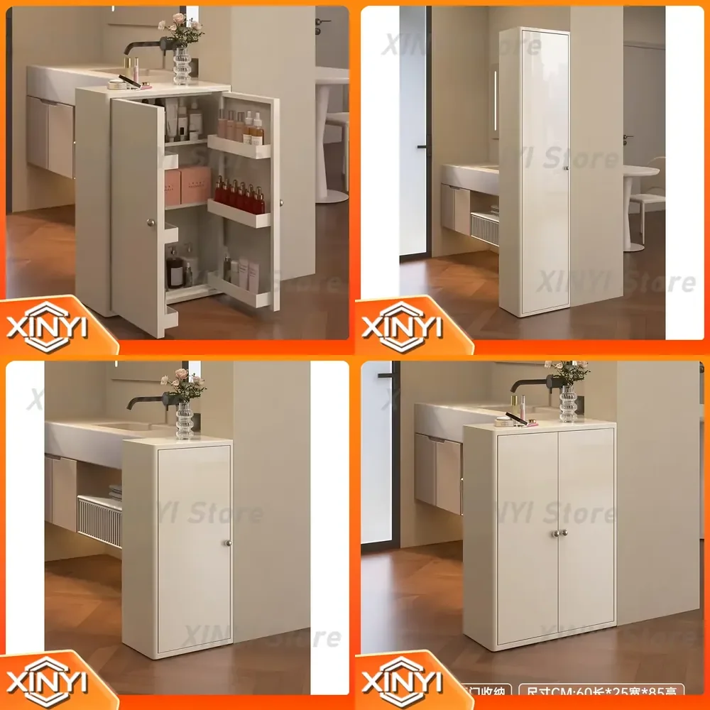for Small Apartment High Vertical Storage Cabinet for Bathroom Living Room Dry Area Partition Cabinet Steel Household