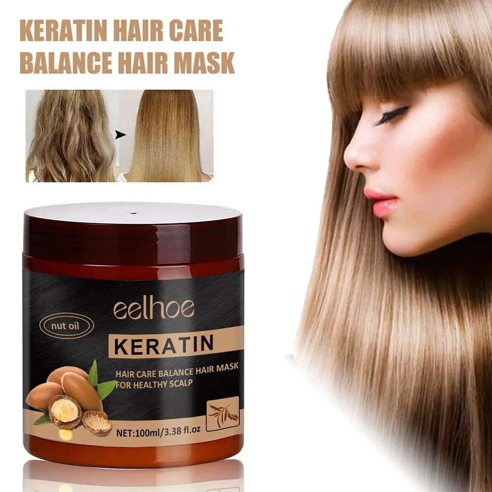 100ml natürliche reparierende Keratin-Haarmaske pflegende Haarmaske Tiefen konditionierende Haarmaske für trockenes und strapaziertes Haar