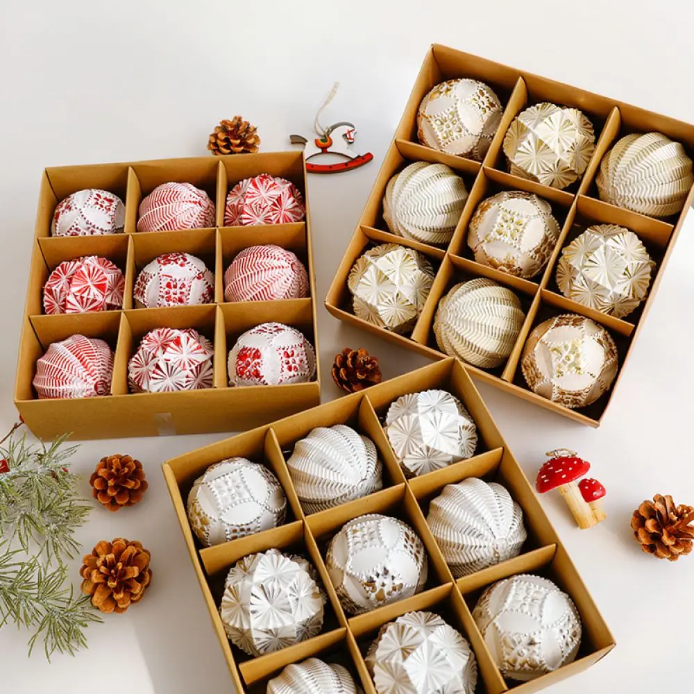Vintage Gold Silver Xmas Decorative Balls Plastic Hanging Ornaments For Tree Party Home Festive Event Decor