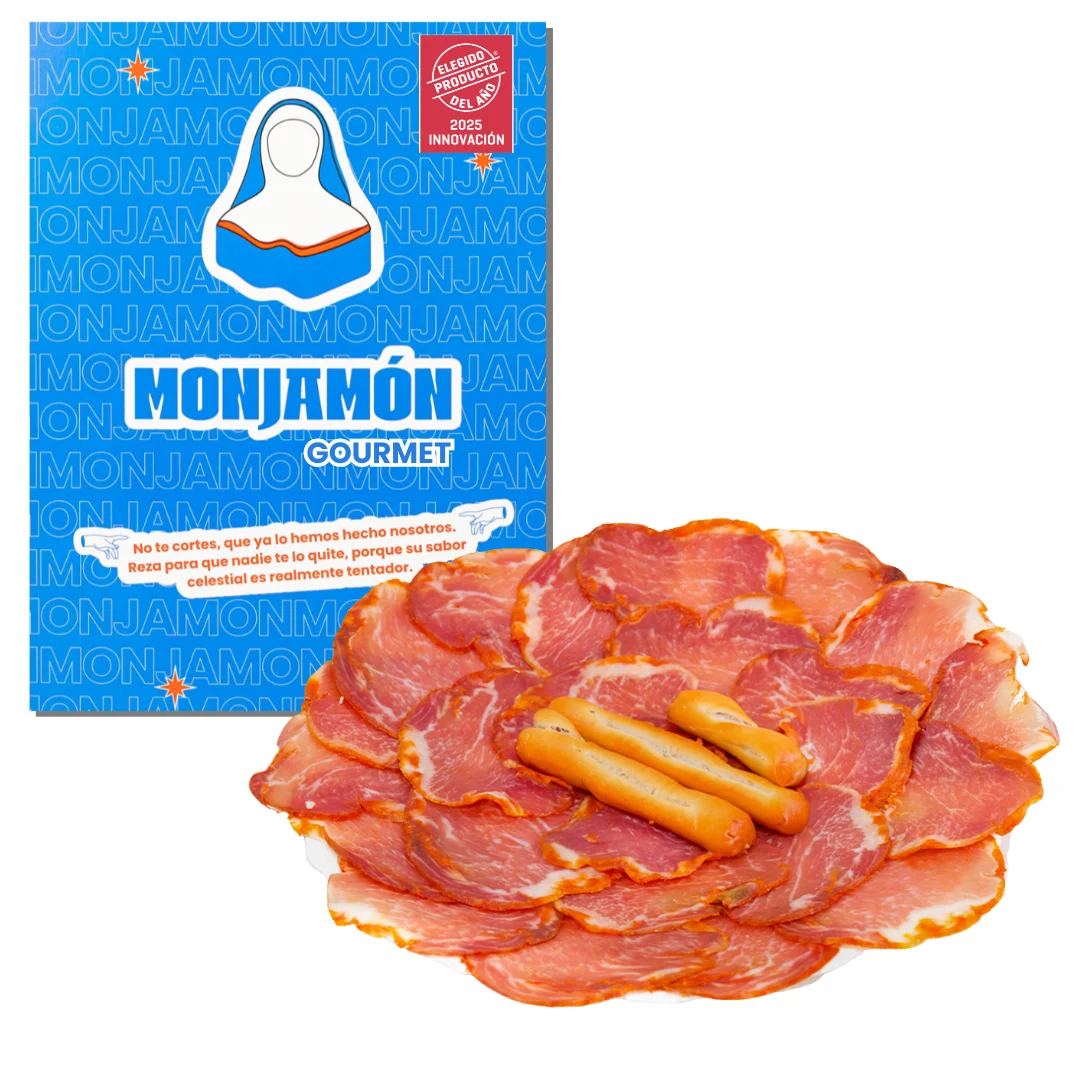 LOMO DE BELLOTA 100% IBÉRICO Loncheado |  8 Sobres 50 gramos  | Lomonasterio -  [ELEGIDO PRODUCTO DEL AÑO 2025] Monjamon y más - Receta natural y tradicional