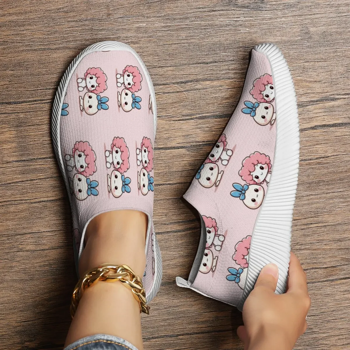 Мужская повседневная обувь, большие стильные сетчатые дышащие двухцветные легкие летние туфли на мягкой подошве с мультяшным принтом на шнуровке на плоской подошве