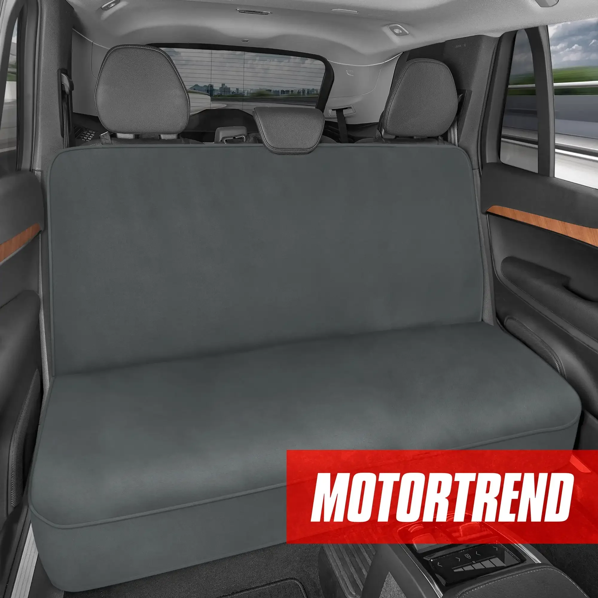 

Gray Waterproof Rear Bench Seat Cover for Cars Trucks SUV, Neoprene Back Seat Cover Protector,Easy Installation