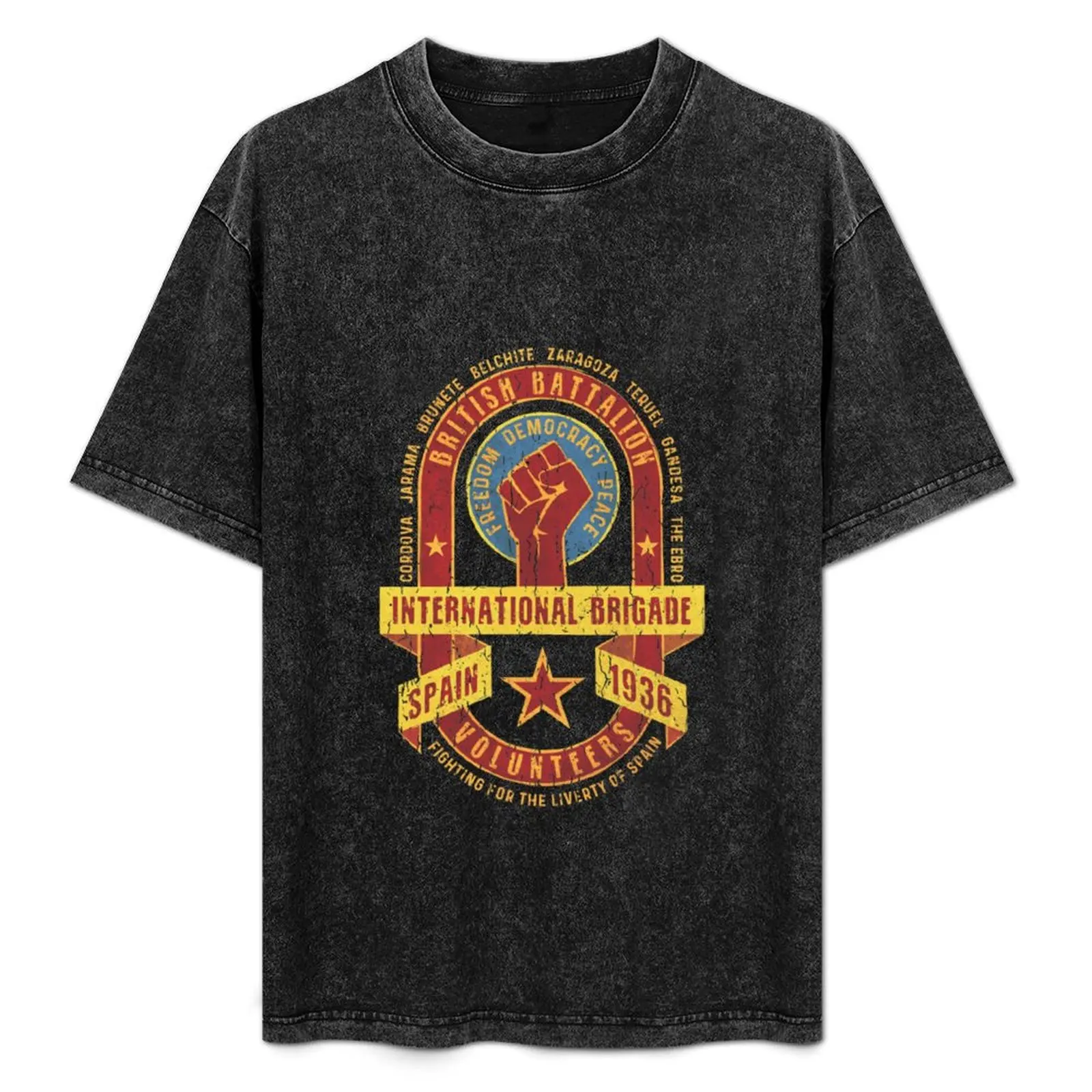 

International Brigade British Battalion T-Shirt Work Wear Short Sleeve T-Shirt