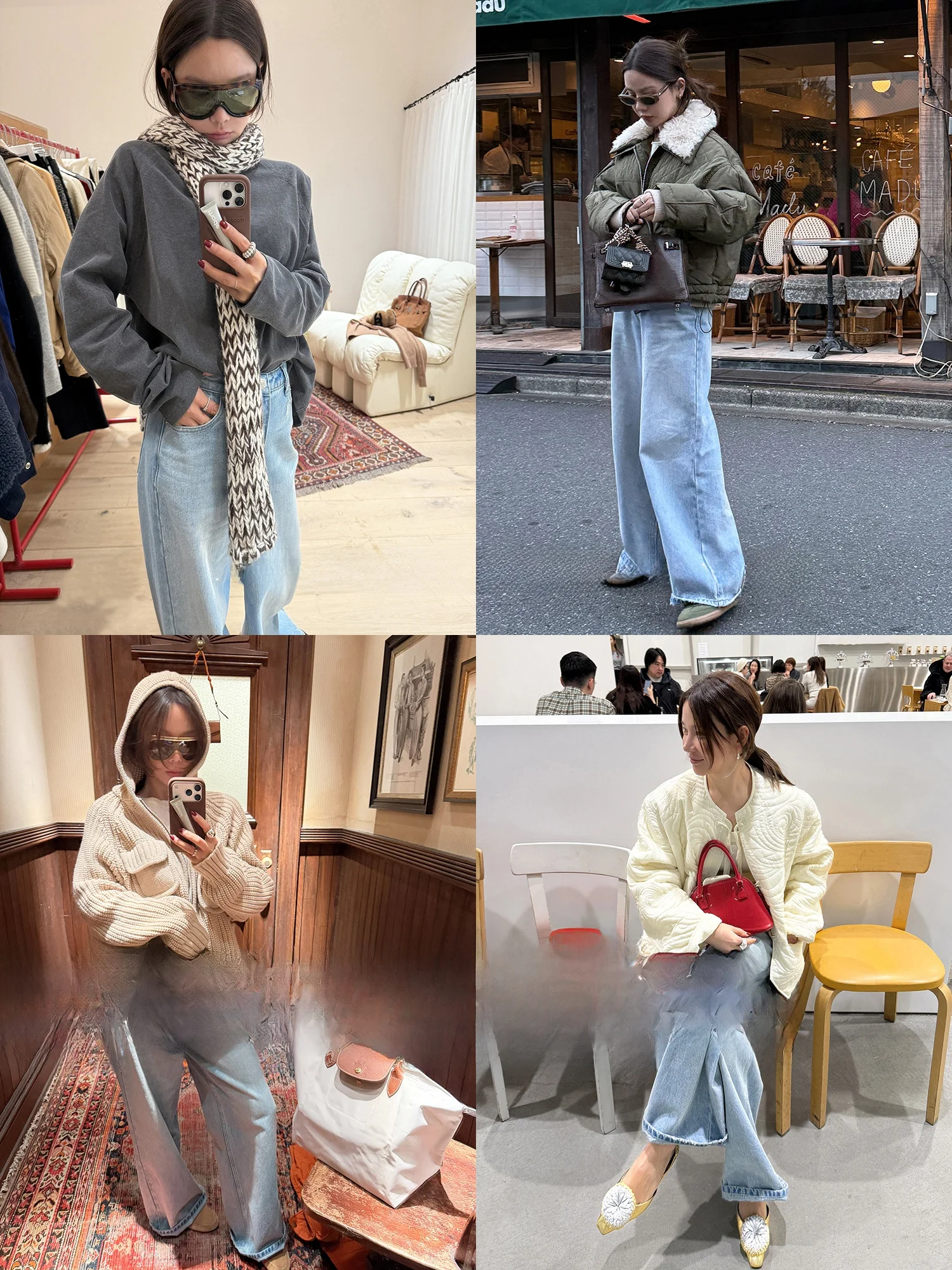 

Джинсы WXLSTUDIO с широкими штанинами, синие, двойная версия, плотные, для повседневной носки, женские, с высокой талией, из хлопкового денима