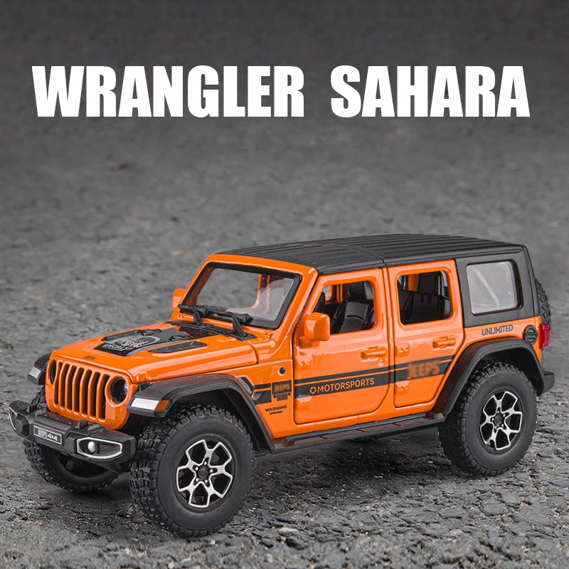 1:32 Jeeps Wrangler Sahara Off-Road Alloy Car Diecasts & Toy Vehicles Car Model Sound and light Car Toys Gifts