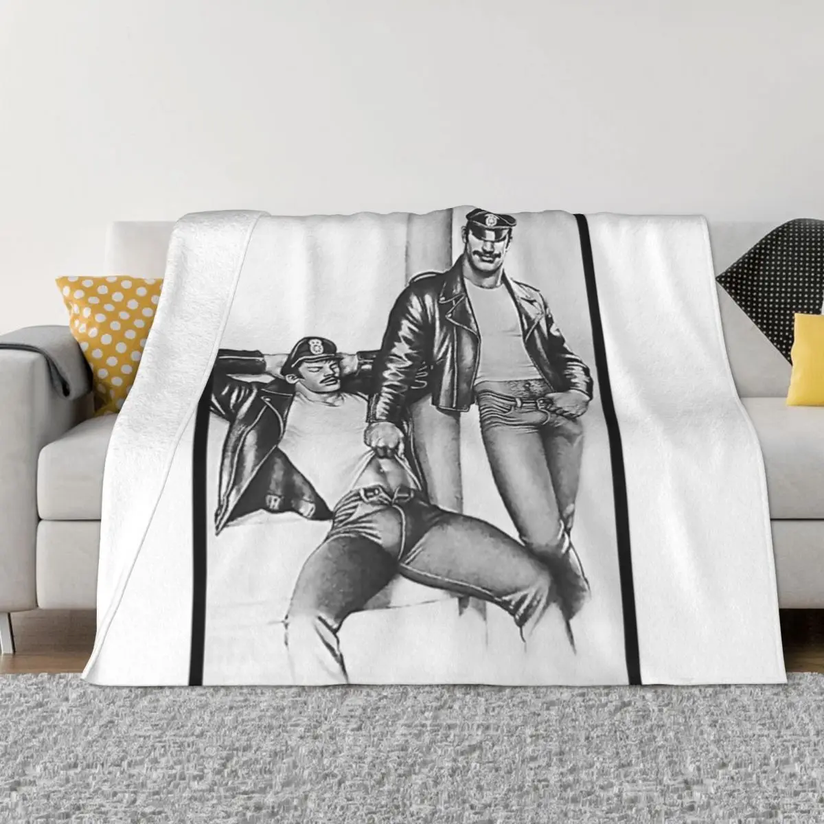 Vintage Tom Of Finland - Frisky Duo An Ultra-Soft Micro Fleece Blanket