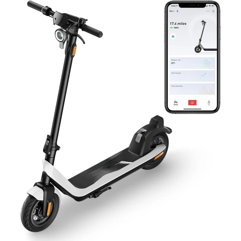 Heavy Duty Electric Scooter - 600W-900W Max Power. 25-41 Miles Long Range, 17-24 MPH, Self-Healing/Tubeless Tires, E Scooter