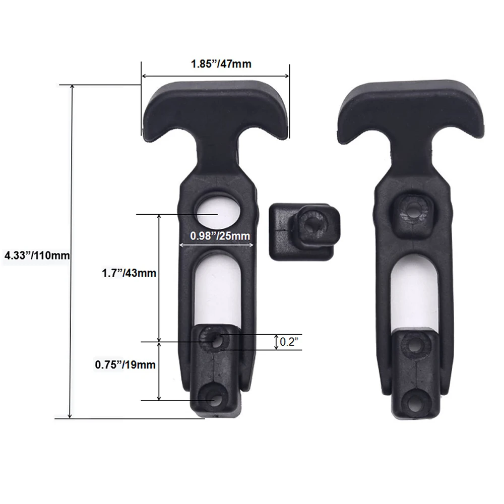 Flexible T-Handle Rubber Draw Latch for Cooler,Boat,Tool Box,Off-Road Vehicles,Farm Machinery or Engineering Machine Hood