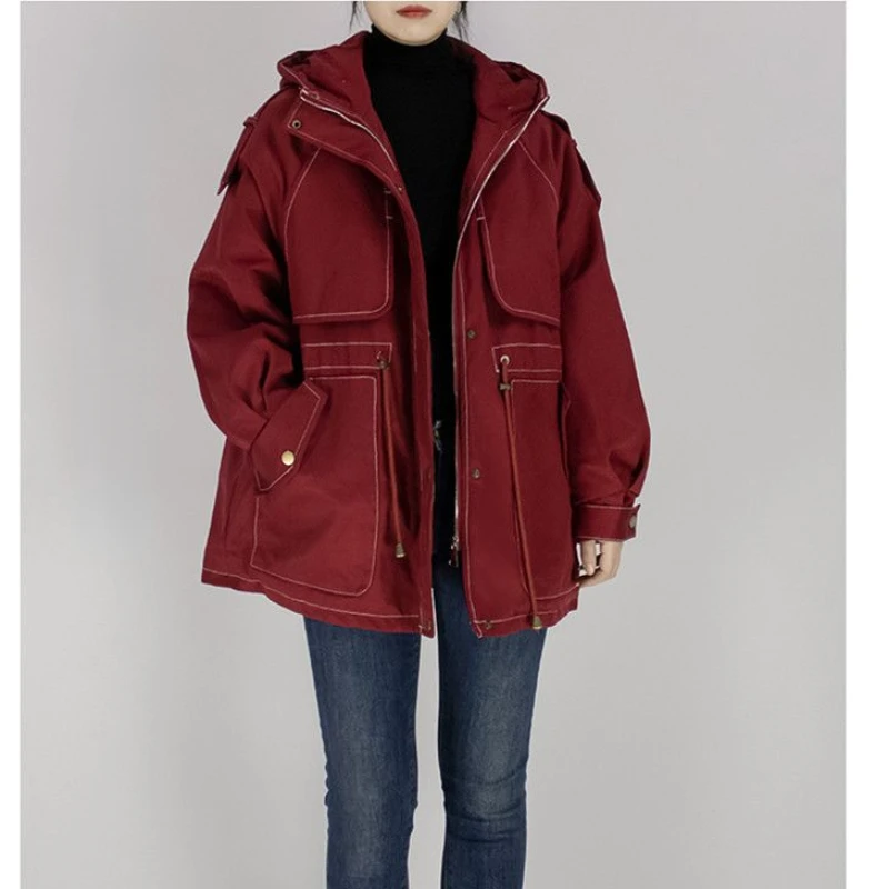 

Women Parka Fashion Coat Wool Liner Hooded Parkas 2024 New Winter Jacket Slim with Fur Collar Warm Snow Wear Padded Clothes L143