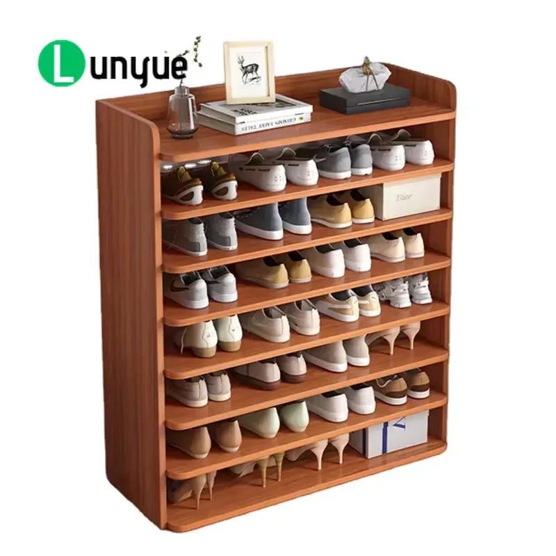 8 Tier Shoe Cabinet Extended Width Large Capacity Shoe Rack Storage Organizer for Living Room Entryway Hallway Space Saving