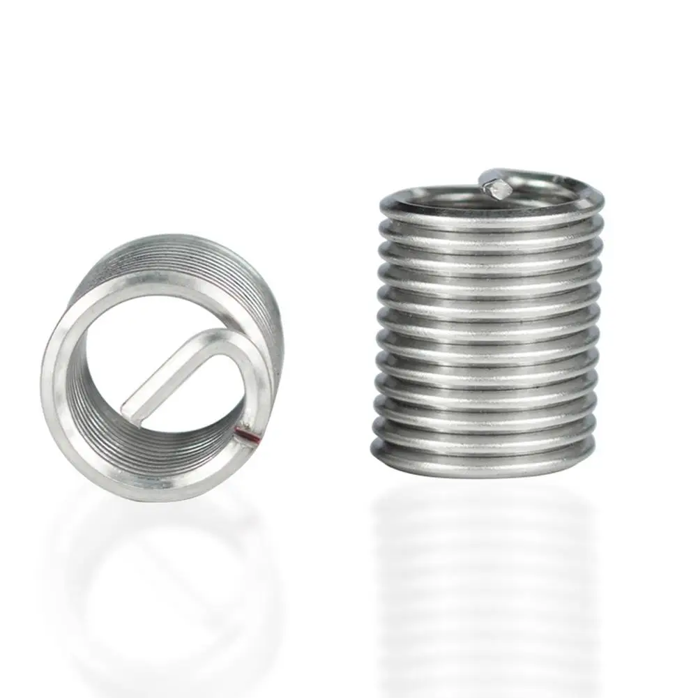 M3 M4 M5 M6 M8 M10 M12 M14 304 Stainless Steel 2D Fastening Thread Insert Kit Hardware Repair Tool Spiral Wire Sleeve Screw Wear