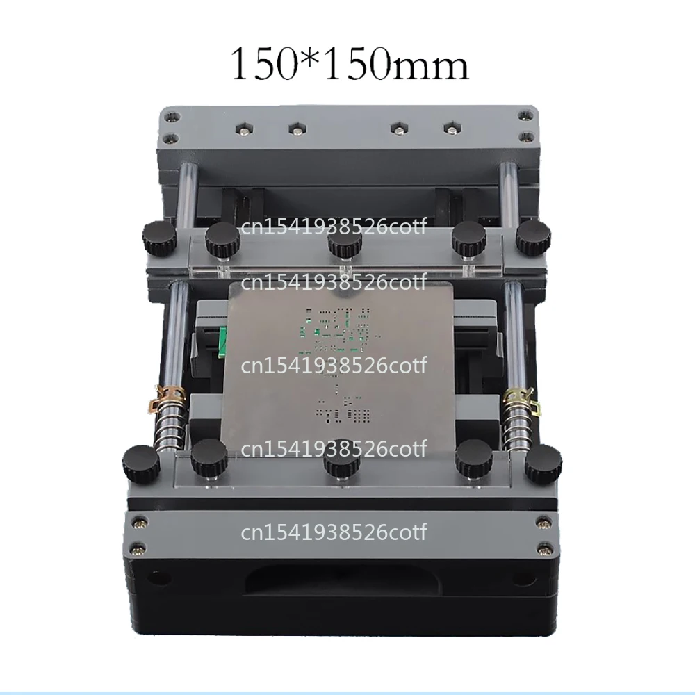 Manual Screen Printing Machine for PCB - Compact Benchtop Solder Paste Stencil Printer 130x130mm Printing Area