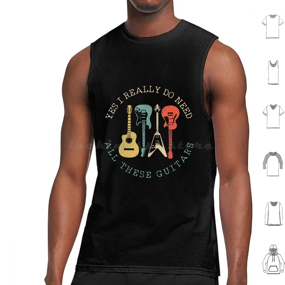Vintage Men's Guitar Theme Tank Top