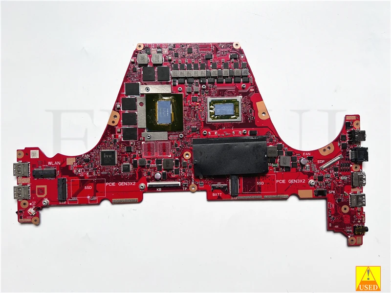 USED Laptop  motherboard GU502DU for ASUS GU502DU REV.2.0 WITH Ryzen 7 3700U 8GB RAM N18E-G0-A1 GTX1660TI Fully tested 100% work