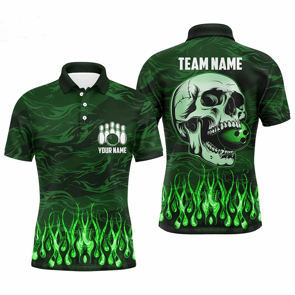 3D print custom name bowling tournament jersey men\'s polo shirt bowling team jersey bowling team gift men\'s and women\'s T-shirt