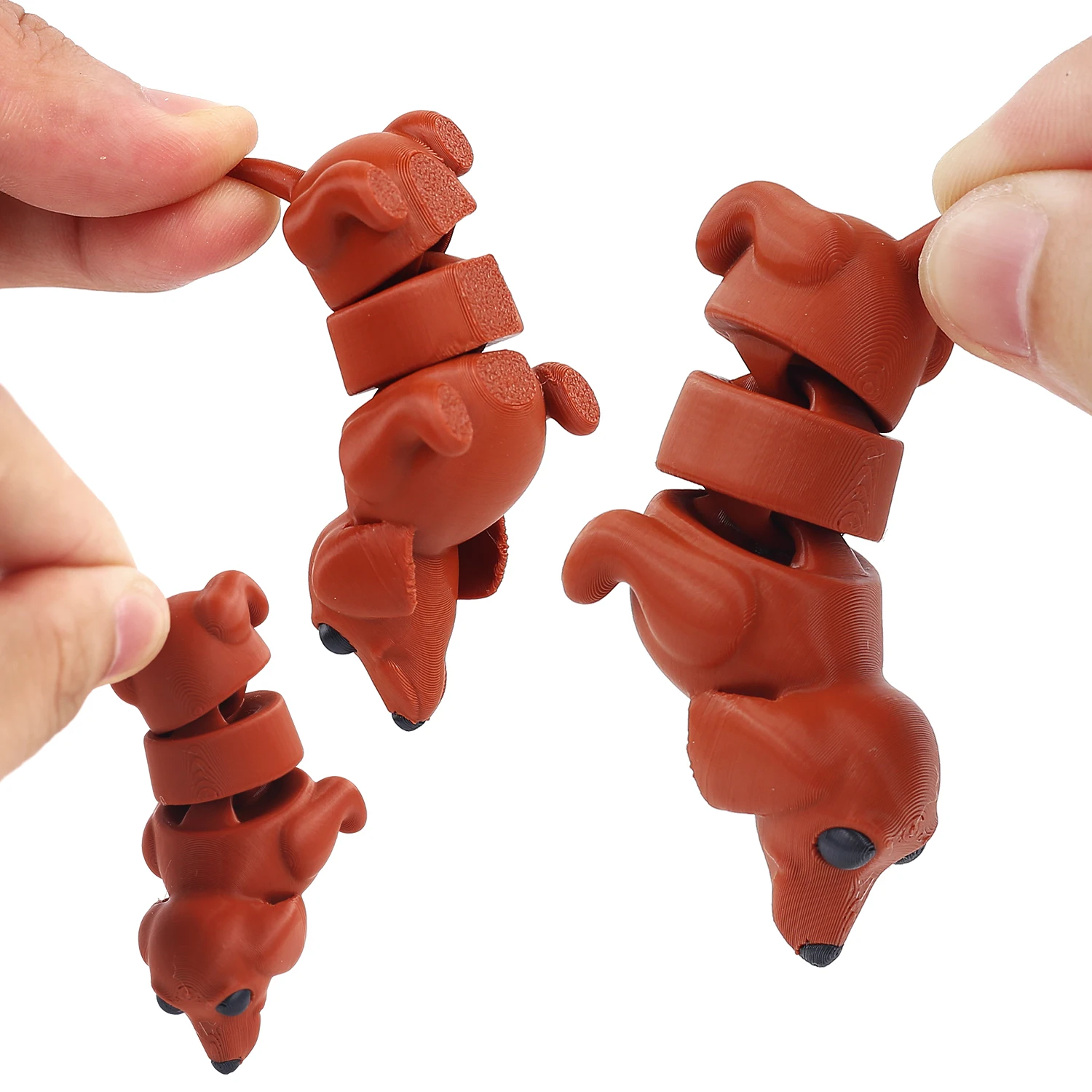 Simulated sausage dog joints can swing freely, novel and gentle pressure toys, creative and cute small gifts