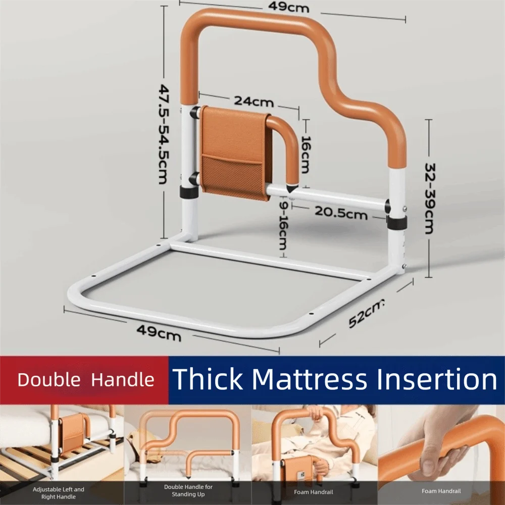 

Adjustable Bed Rail Guard Anti Fall Sturdy Side Railing Bedside Guardrails Non Slip Assistive Safety Bed Barrier for Handicaps