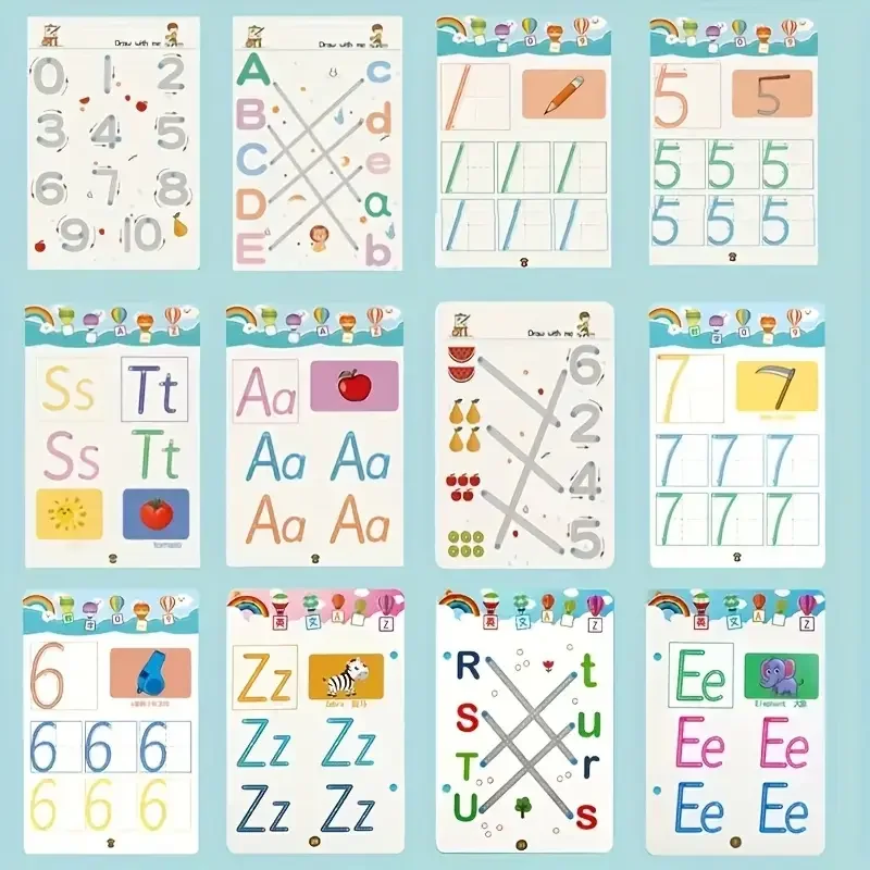 الصفحة 32 كتاب كتاب كتابة للأطفال قابل لإعادة الاستخدام - دفتر ملاحظات للتدريب قابل للمسح للأعمار من 3 إلى 6 سنوات |   وسادة تعليمية متينة للتدريب على الكتابة اليدوية