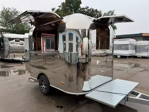 Food Cart Refrigerator, Mobile Food Caravan, Fast Food Trailer for Sale USA