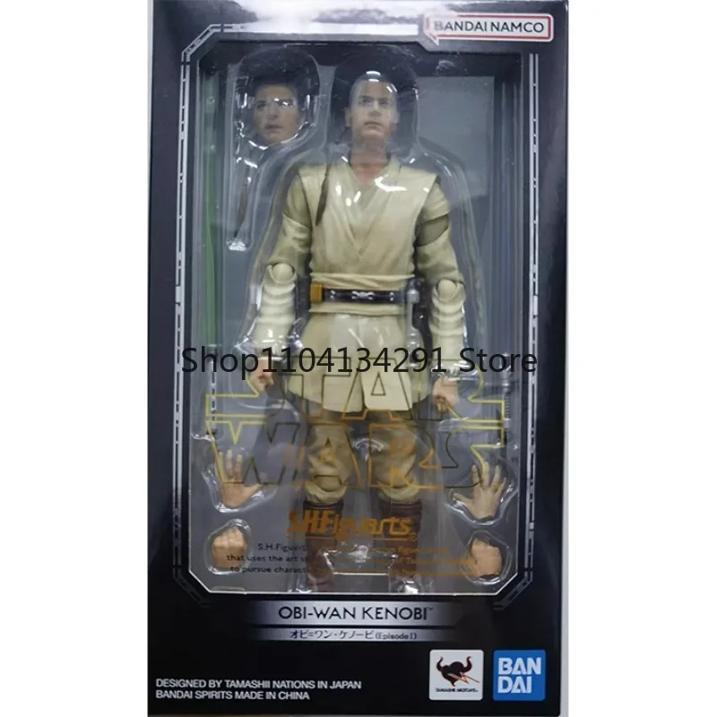 Bandai Original S.H.Figuarts Star Wars Episode I The Phantom Menace Obi-Wan Kenobi Action Figure ของเล่นสำหรับเด็กชายเด็กหญิงเด็กของขวัญ