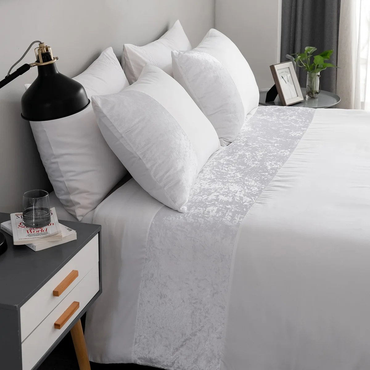 3pcs/set Bedding Set High Quality Skin Friendly Fabric Quilt Cover Set Single Double Bed Home King Size Duvet Cover Set