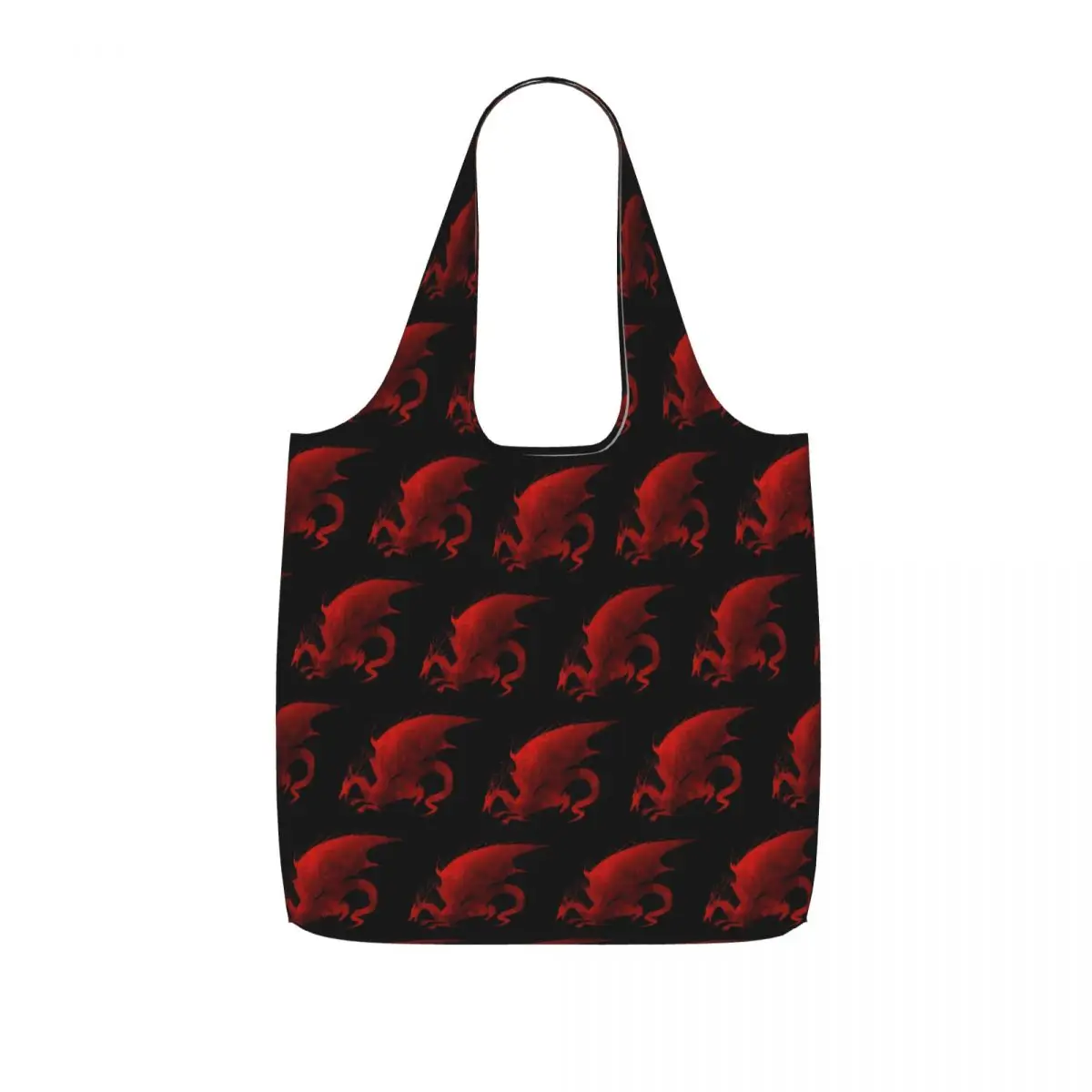 Dragon Age Origins Blood Dragon V2 Shopping Tote Bag Canvas Large Capacity Shoulder Bags Shopper Grocery Handbag for Women