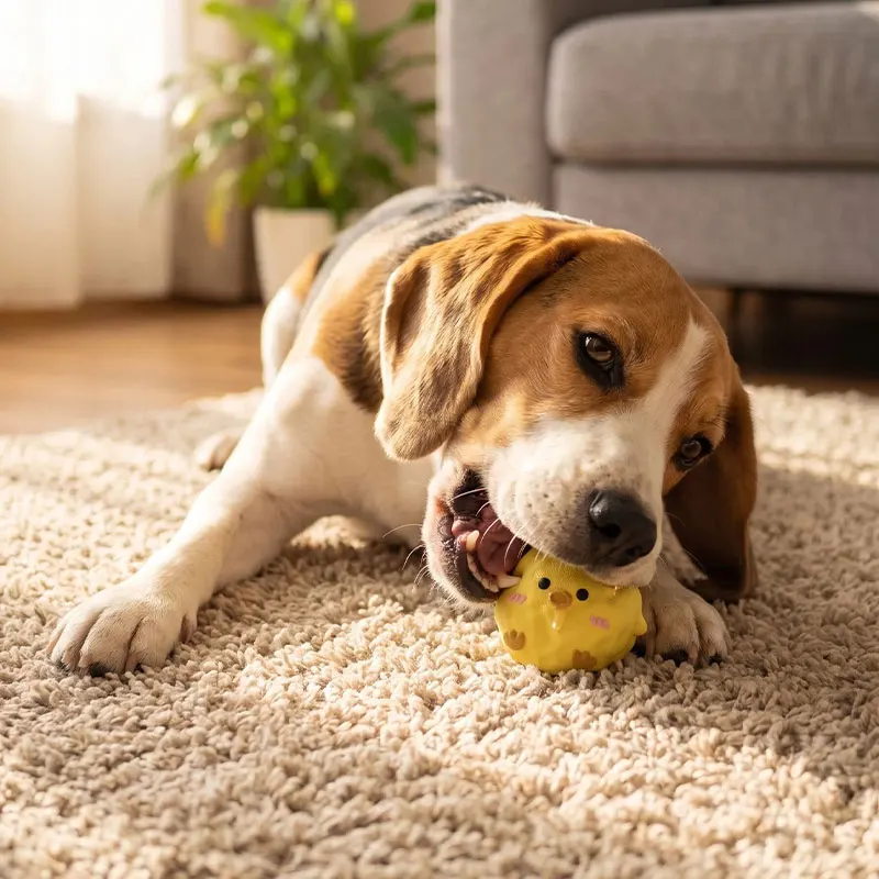 Cute Cartoon‑Animal Plush Squeaky Dog Toy Soft Bite‑proof Teething Chew Toy Boredom‑Relief Mini Interactive Play Toy Small Pet