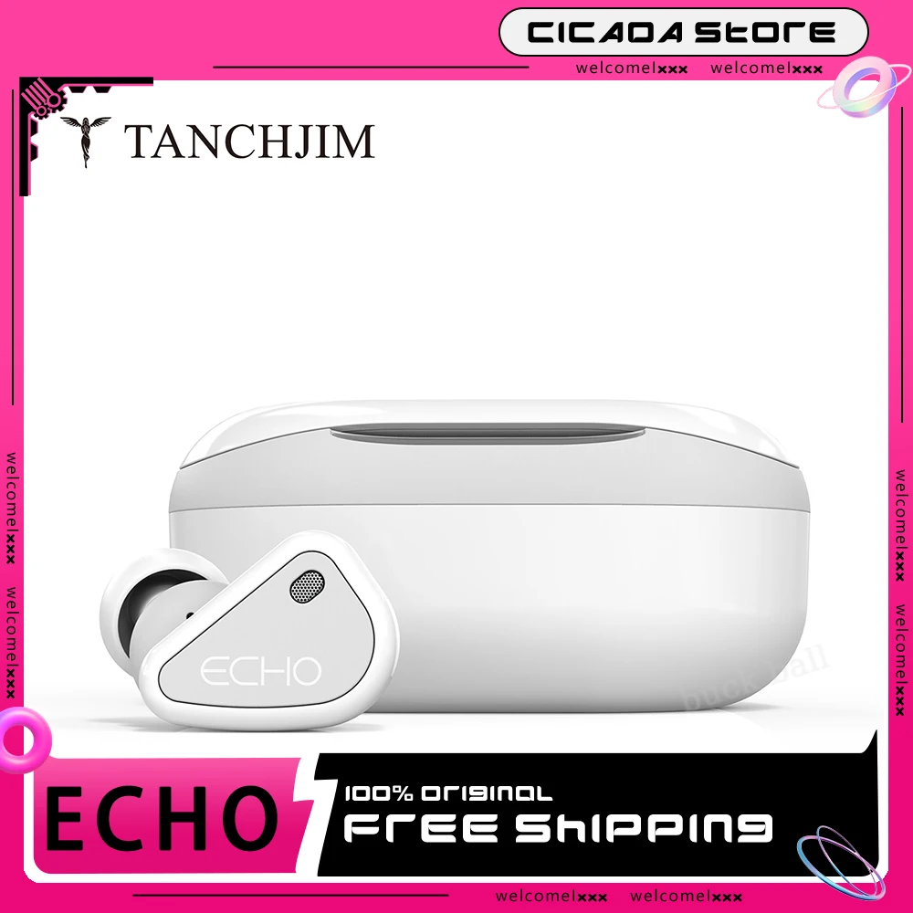 TANCHJIM ECHO Wireless Earphones TWS Bluetooth Earphone Long Battery Life In-Ear HIFI Earbuds Custom ENC IPX4 Waterproof Headpho