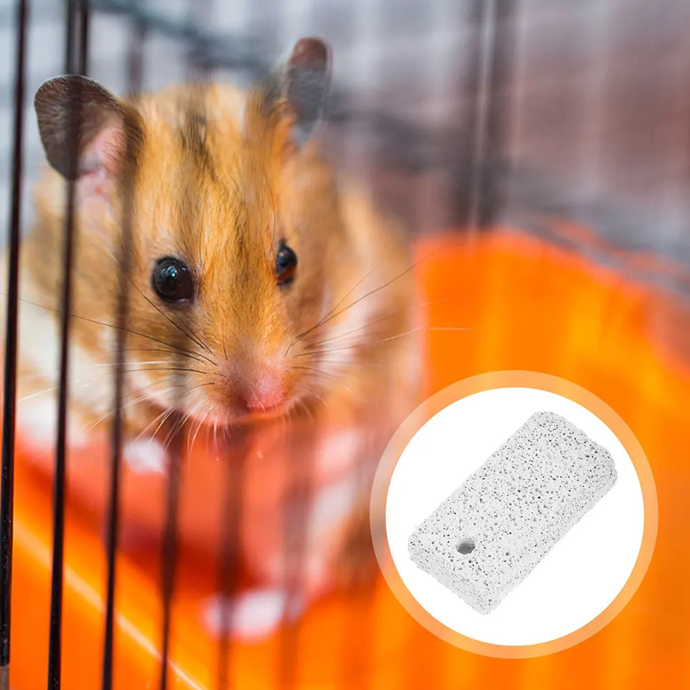 

15Pcs Pet Molar Stone Natural Volcanic Pumice Stone for Small Animals Rabbit Hamster Chinchilla Teeth Care Rat Chew Toys