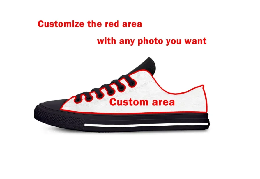 Fashion Low Top Canvas Shoes for Women Breathable Lace-up Casual Flats Autism Awareness Cancer Mesh Sneakers Size 35-49 Tennis - view 3