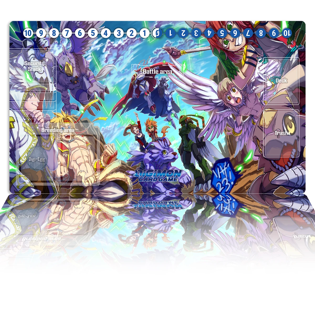 

Digimon Playmat Omnimon Garurumon Monodramon DTCG CCG Mat Board Game Trading Card Game Mat Custom Anime Mouse Pad Rubber & Bag