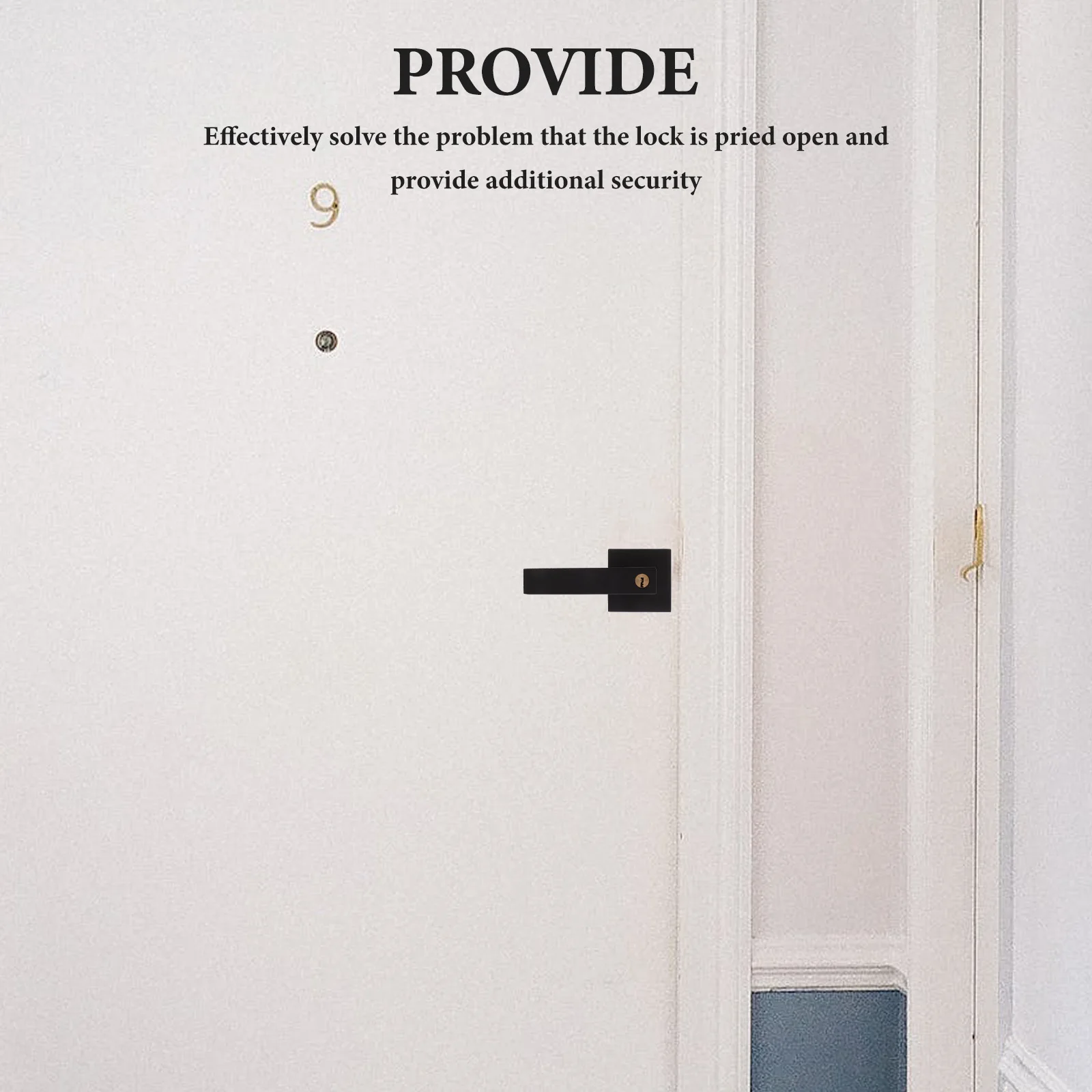 

1Set Aluminum Door Lock Knob Matte Finish Heavy Duty Lever Handle Bedroom Bathroom Keyed Security Indoor Door Bedroom Lock