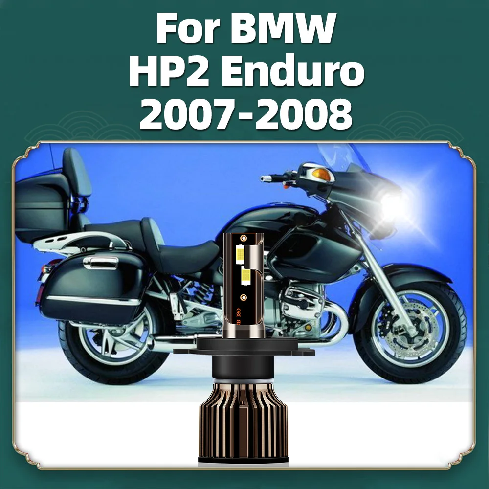 For BMW HP2 Enduro 2007 2008 For BMW HP2 Megamoto 2007-2009 Motorcycle Headlight H4 LED Bulb 10000LM Light Turbo Lamp 6500K 12V