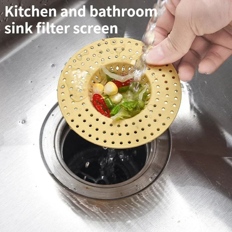 Round  Kitchen Sink Strainer Sink Strainer Drain Hole Filter Trap Strainer Bath Waste Screen Drain Hair Catcher Filter